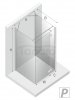 NEW TRENDY Kabina prysznicowa przyścienna drzwi uchylne REFLEXA BLACK 90x120x200 POLSKA PRODUKCJA  EXK-1365/EXK-1366